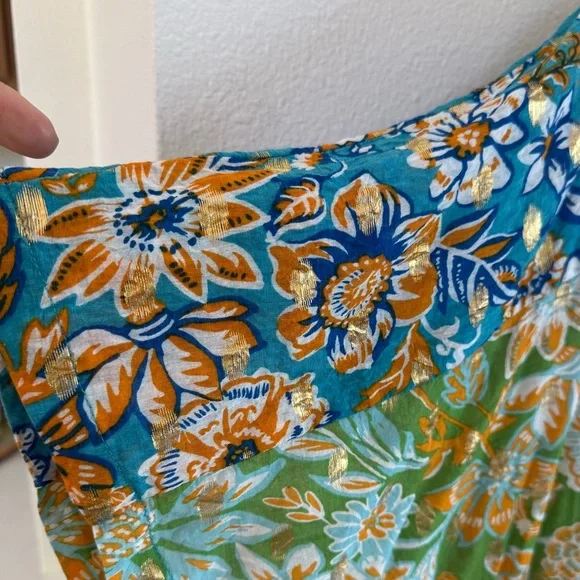 Gorgeous Anthro kimono style full length duster. One size fits all. - Picture 8 of 9